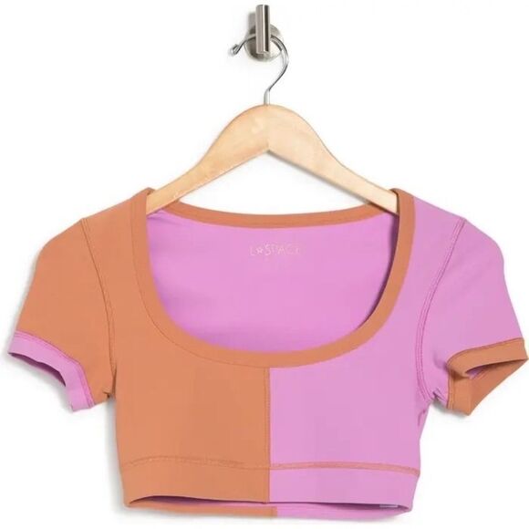 L Space Revolutions Ribbed Colorblock Crop Top Size Medium New NWT - Picture 4 of 11